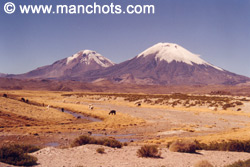 Volcans Pomerape et Parinacota - Parque nacional Lauca (Chili)